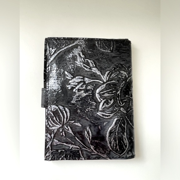 Patricia Nash Passport Wallet | Black Bark Leaves - Picture 3 of 12
